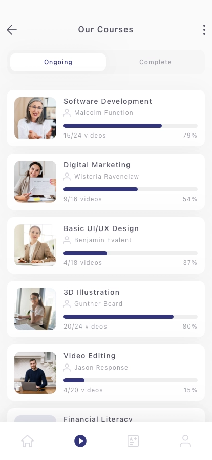 Online Education Mobile App UI Kit - Screenshot 4
