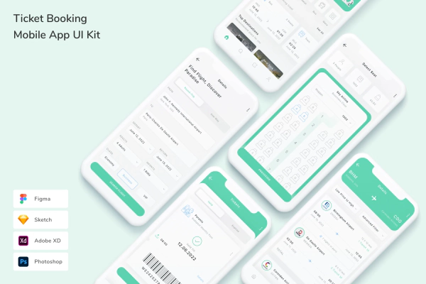 Ticket Booking Mobile App UI Kit