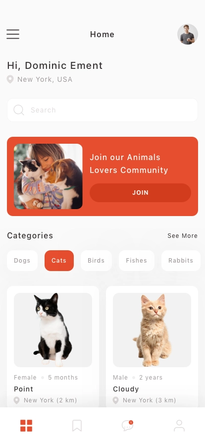 Pet Adoption Mobile App UI Kit - Screenshot 1