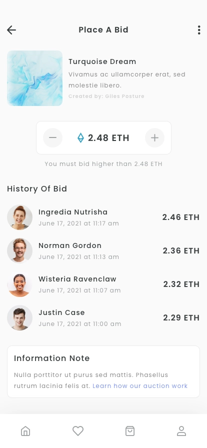 NFT Marketplace Mobile App UI Kit - Screenshot 5
