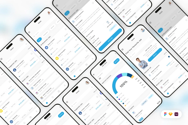 Job & Hiring Mobile App UI Kit