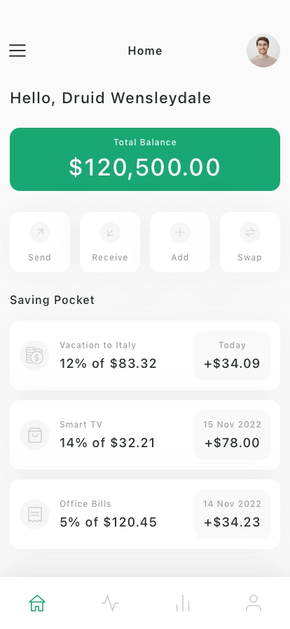 Saving & Finance Mobile App UI Kit - Screenshot 1