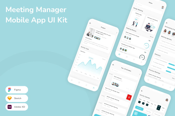 Meeting Manager Mobile App UI Kit