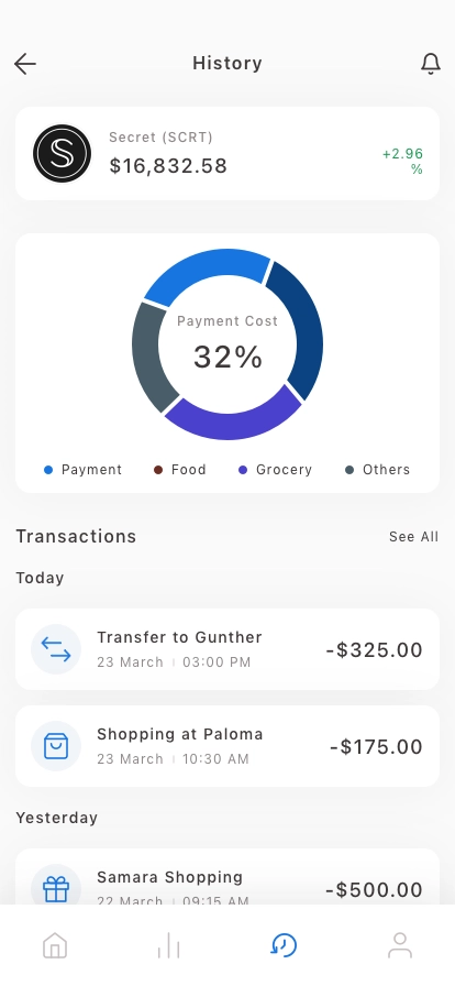 Blockchain Wallet Mobile App UI Kit - Screenshot 5