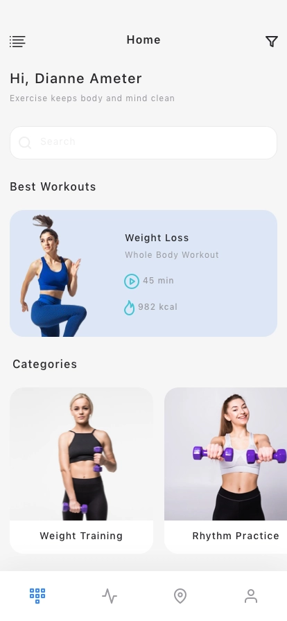 Workout Tracker Mobile App UI Kit - Screenshot 1