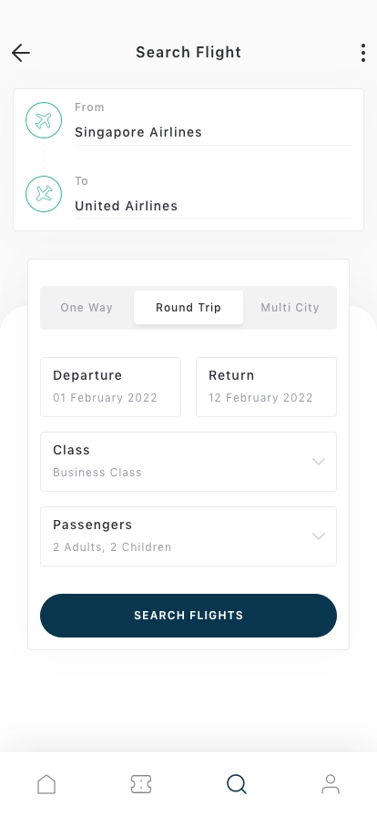 Flight Ticket Booking Mobile App UI Kit - Screenshot 2