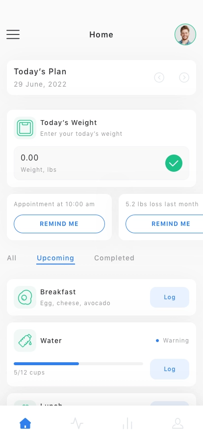 Weight Tracker Mobile App UI Kit - Screenshot 1
