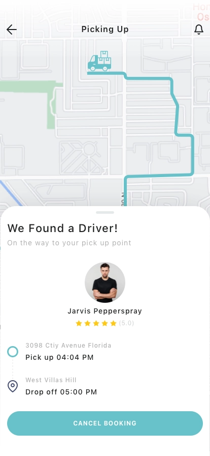 Driver Tracking Mobile App UI Kit - Screenshot 4