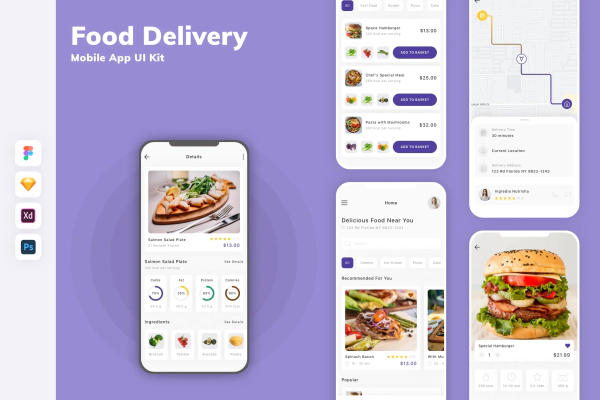 Food Delivery Mobile App UI Kit