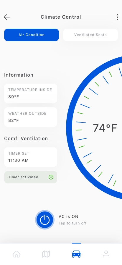 Car Remote Control Mobile App UI Kit - Screenshot 4