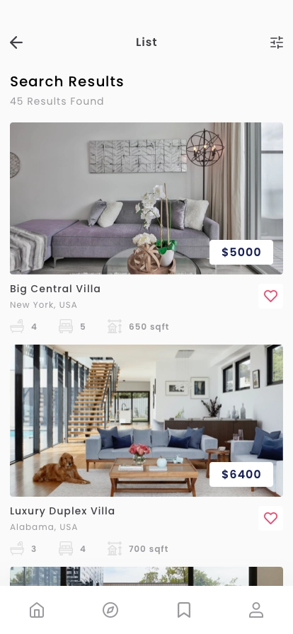 Property & Home Rent Mobile App UI Kit - Screenshot 2