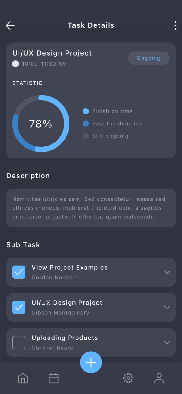 Task Planner Mobile App UI Kit - Screenshot 3