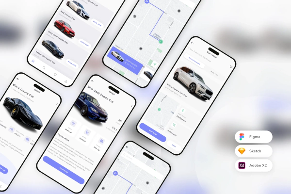 Car Rental Mobile App UI Kit