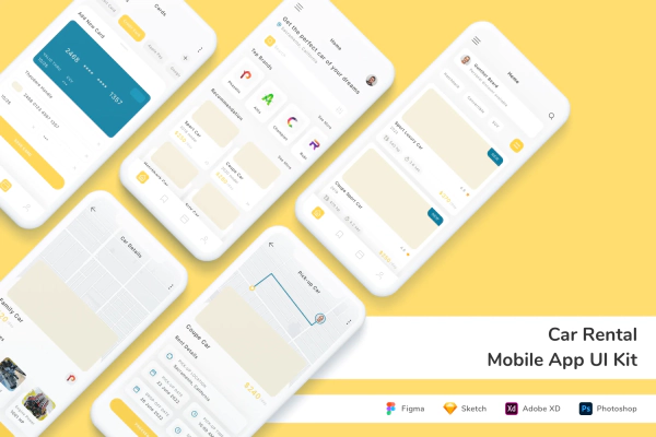 Car Rental Mobile App UI Kit