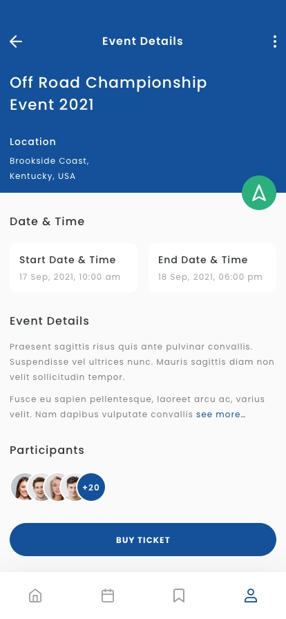 Event Finder Mobile App UI Kit - Screenshot 4