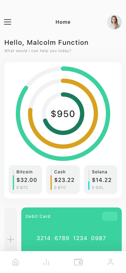 Banking Chart Mobile App UI Kit - Screenshot 1