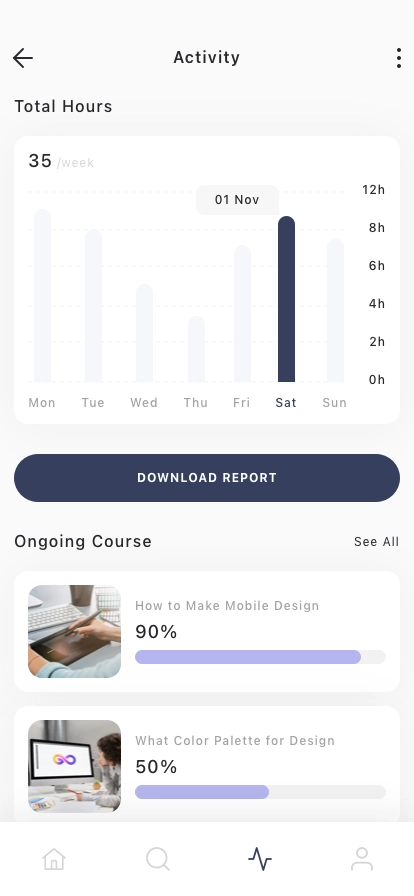 E-learning Mobile App UI Kit - Screenshot 2
