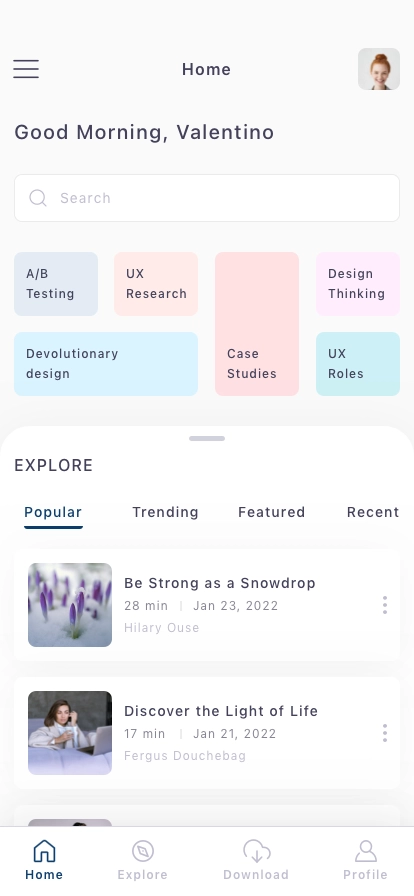 Podcast Platform Mobile App UI Kit - Screenshot 3