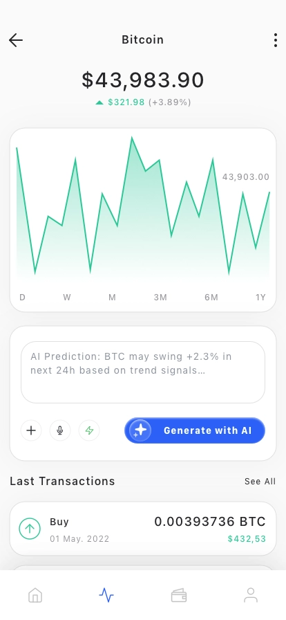 AI Crypto Market Mobile App UI Kit - Screenshot 5