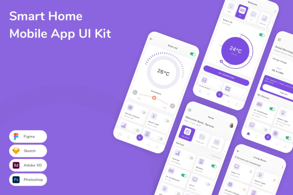 Smart Home Mobile App UI Kit