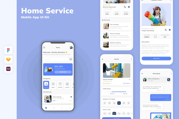 Home Service Mobile App UI Kit