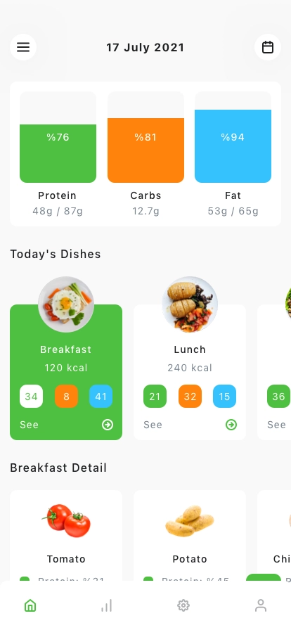 Calorie Counting Mobile App UI Kit for Figma, Sketch & XD | UIworkshop