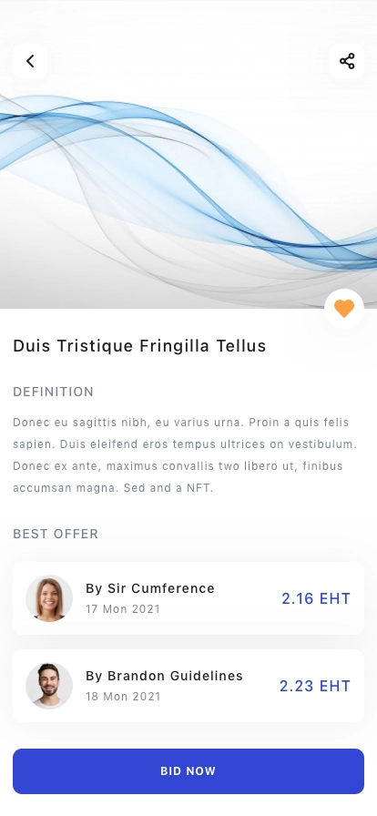 NFT Marketplace Mobile App UI Kit - Screenshot 2