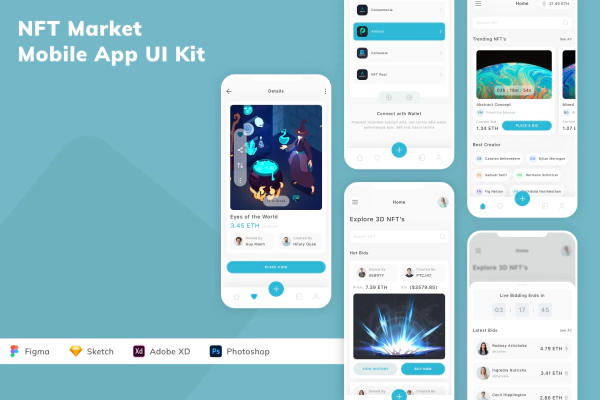 NFT Market Mobile App UI Kit