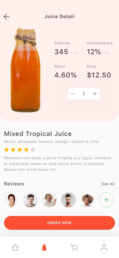 Fruit Juice Delivery App UI Kit - Screenshot 3