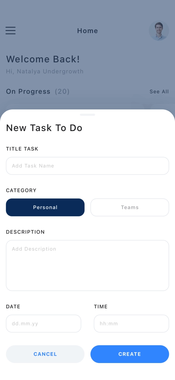 Task Management Mobile App UI Kit - Screenshot 2