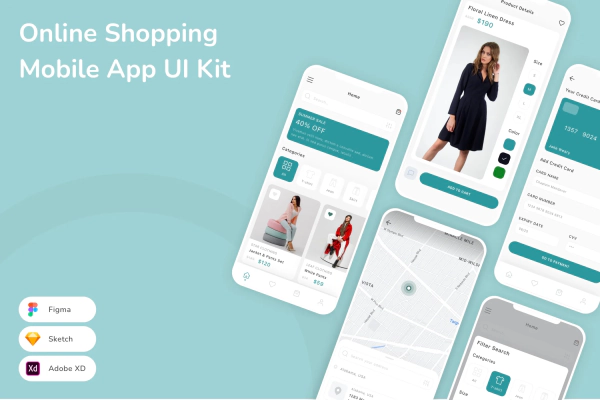 Online Shopping Mobile App UI Kit
