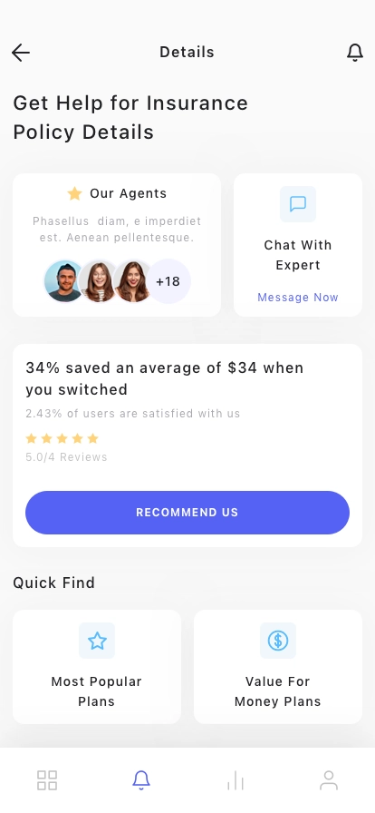 Insurance Mobile App UI Kit - Screenshot 3