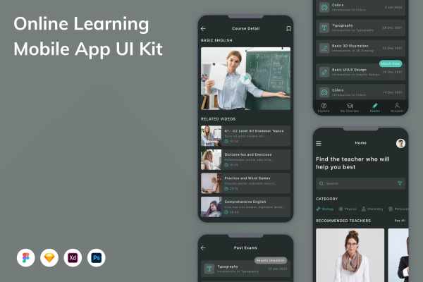 Online Learning Mobile App UI Kit