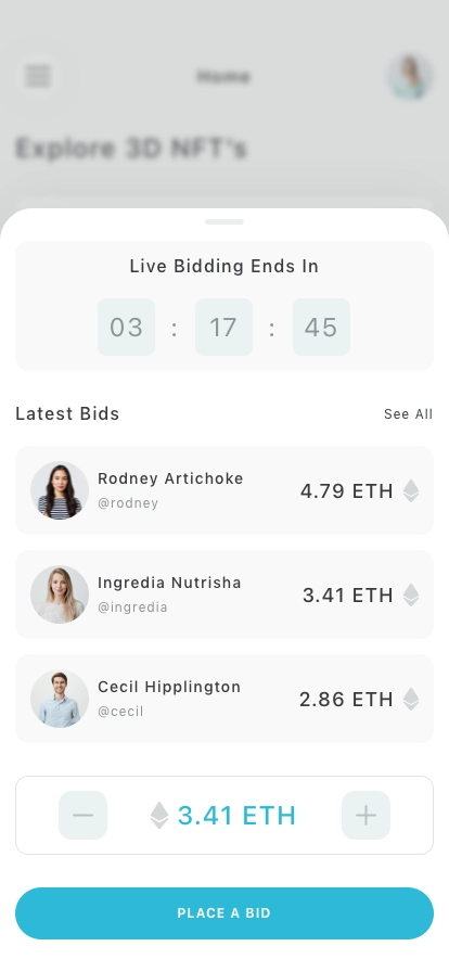 NFT Market Mobile App UI Kit - Screenshot 5
