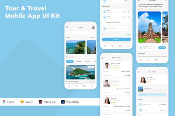 Tour & Travel Mobile App UI Kit