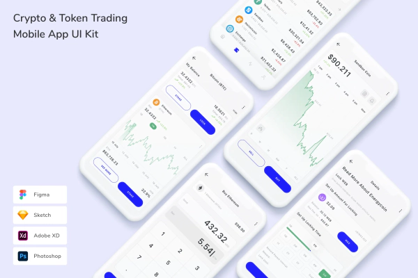 Crypto & Token Trading Mobile App UI Kit