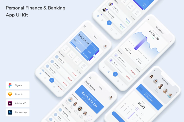 Personal Finance & Banking App UI Kit