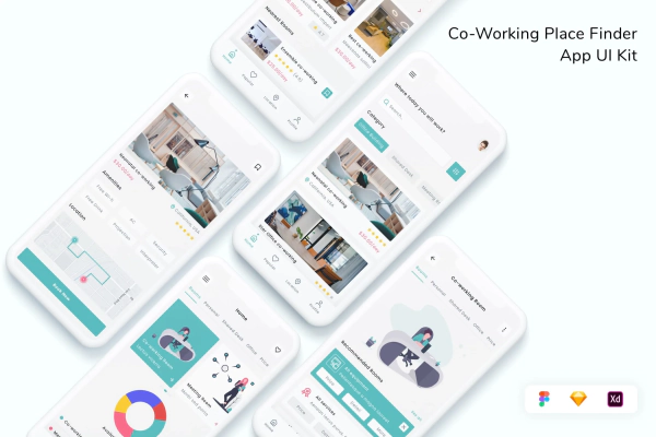 Co-Working Place Finder App UI Kit