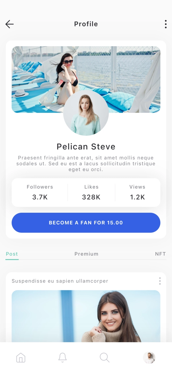 Subscription Based Social Mobile App UI Kit - Screenshot 3