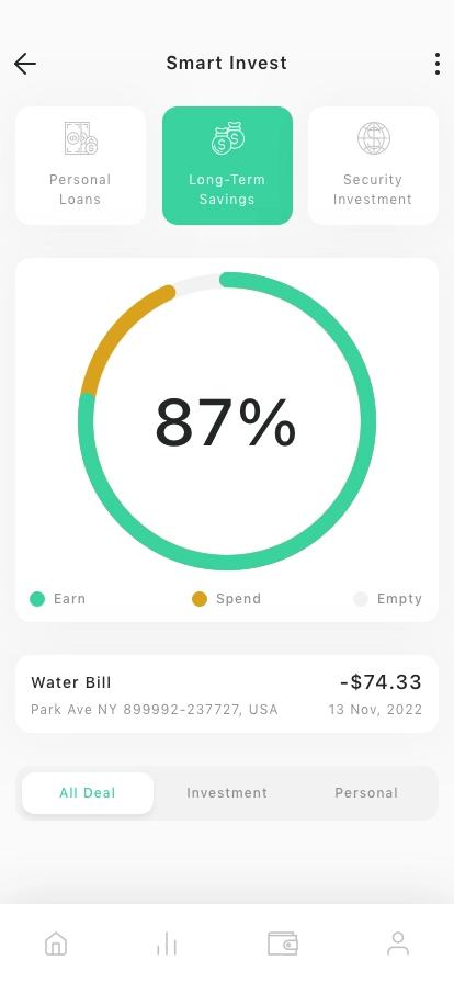 Banking Chart Mobile App UI Kit - Screenshot 4