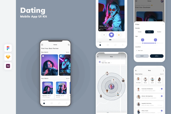 Dating Mobile App UI Kit