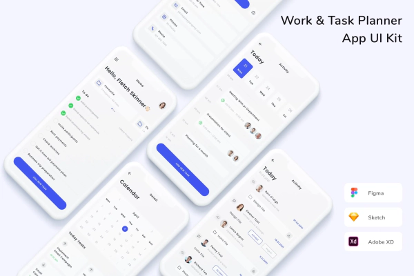 Work & Task Planner App UI Kit