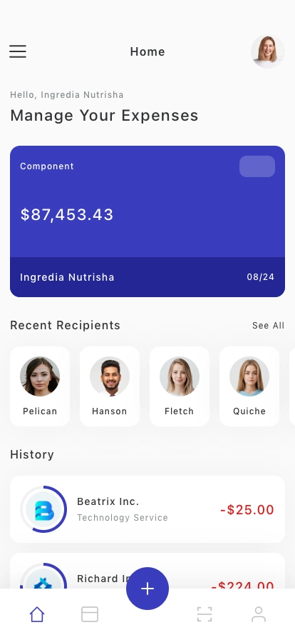 Expense Manager Mobile App UI Kit - Screenshot 1