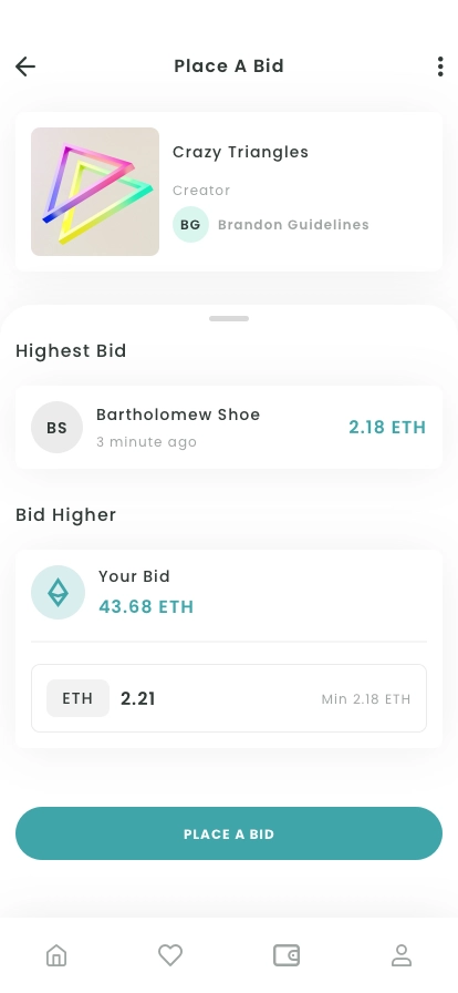 NFT Marketplace Platform Mobile App UI Kit - Screenshot 5