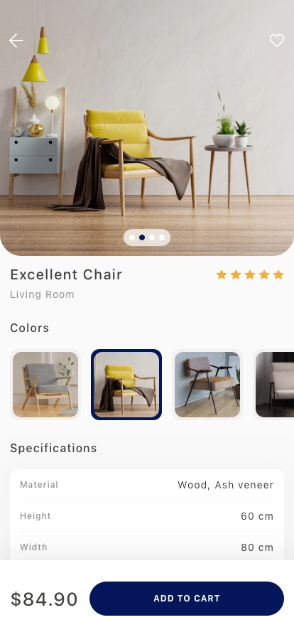 Furniture Store Mobile App UI Kit - Screenshot 2