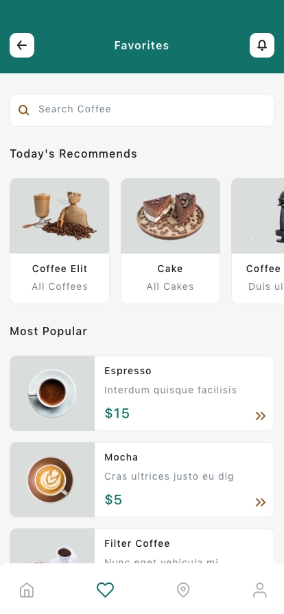 Coffee Corner Mobile App UI Kit - Screenshot 3