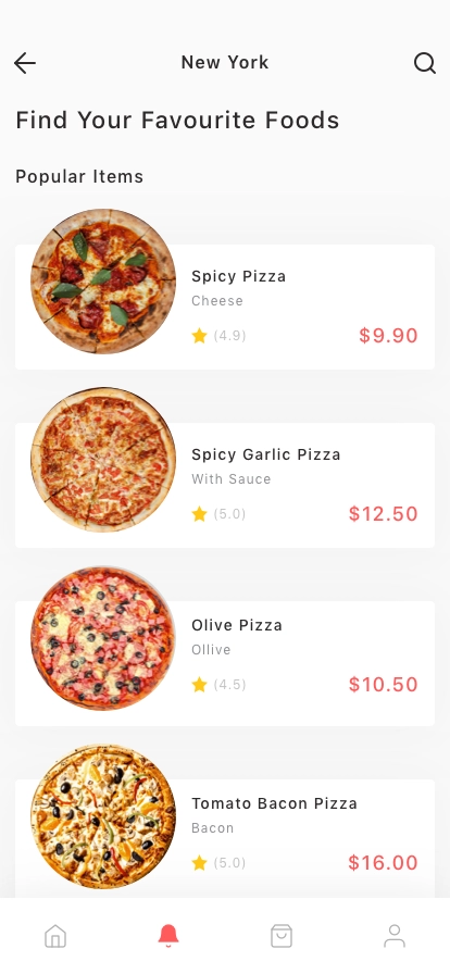 Pizza Delivery App UI Kit - Screenshot 2
