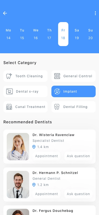 Dentist Mobile App UI Kit - Screenshot 3