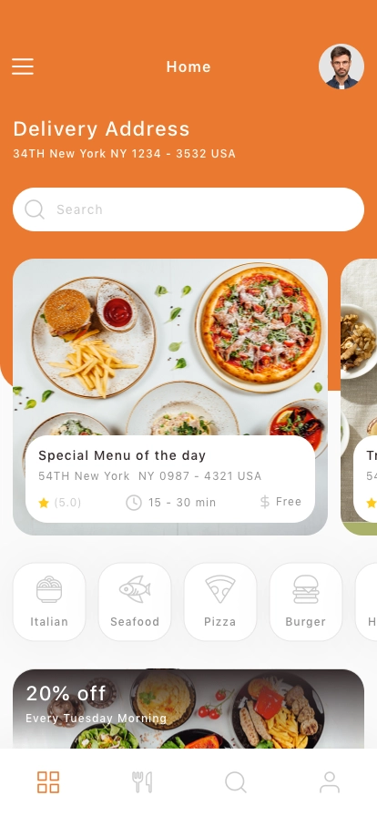 Food Delivery Mobile App UI Kit - Screenshot 1