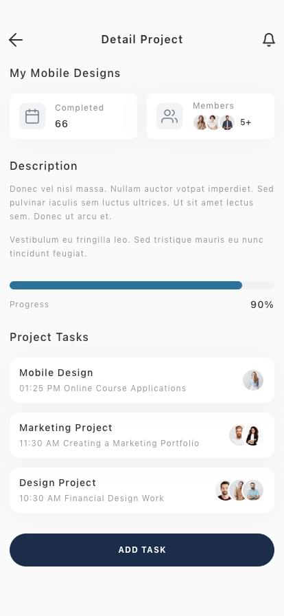 Task & Work Management Mobile App UI Kit - Screenshot 4